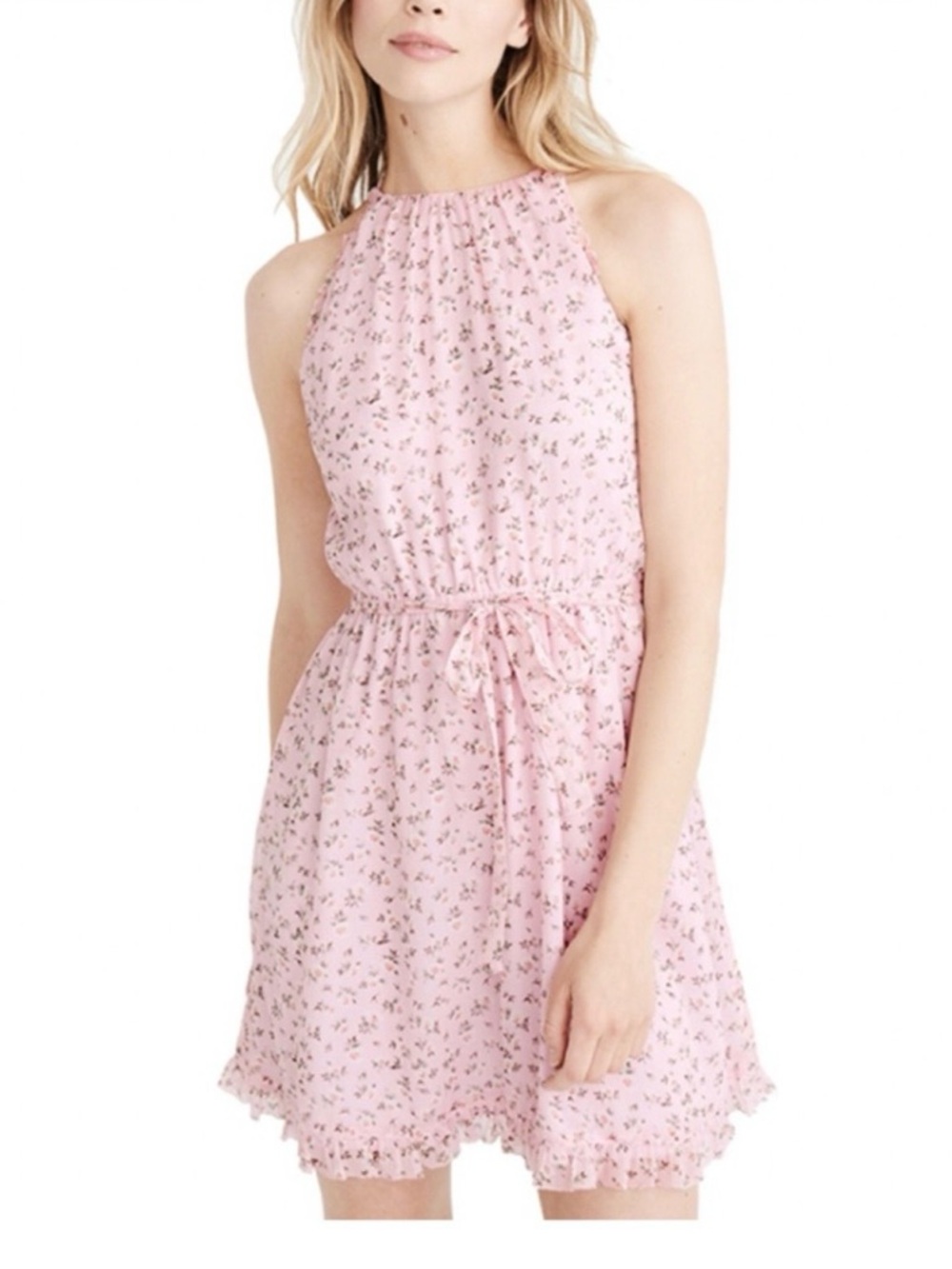 Abercrombie & Fitch Pink Floral Halter Summer Dress